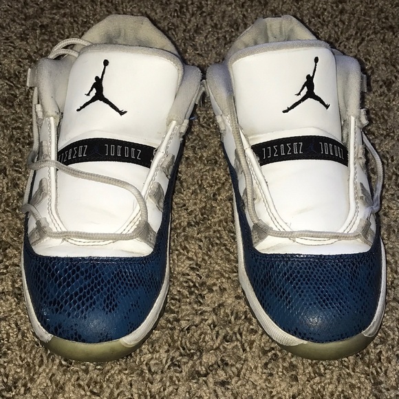 jordan 11 blue snakeskin gs